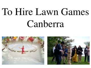 To Hire Lawn Games Canberra