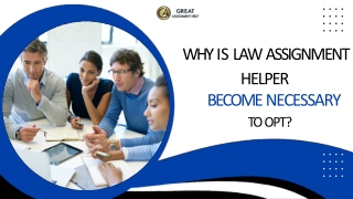 Why is Law Assignment Helper become necessary to Opt