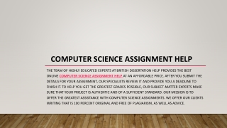 Computer Science Assignment Help