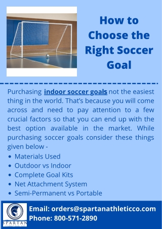 How to Choose the Right Soccer Goal
