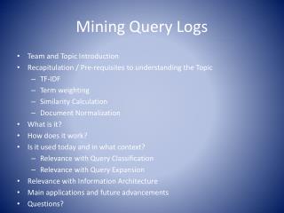 Mining Query Logs