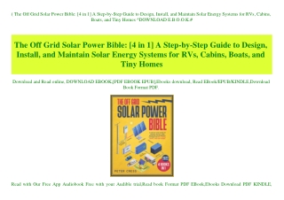 (B.O.O.K.$ The Off Grid Solar Power Bible [4 in 1] A Step-by-Step Guide to Design  Install  and Maintain Solar Energy Sy