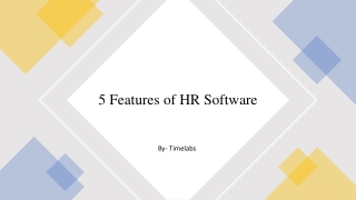5 Features of HR Software