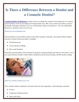 Is There a Difference Between a Dentist and a Cosmetic Dentist?