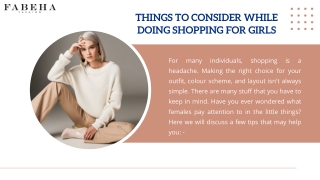 Things to Consider While Doing Shopping for Girls