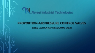 Proportional pressure control valves | Nayagi Industrial Technologies