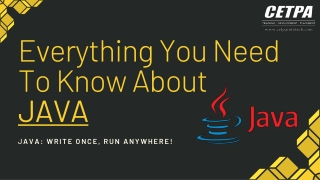Everything You Need To Know About Java