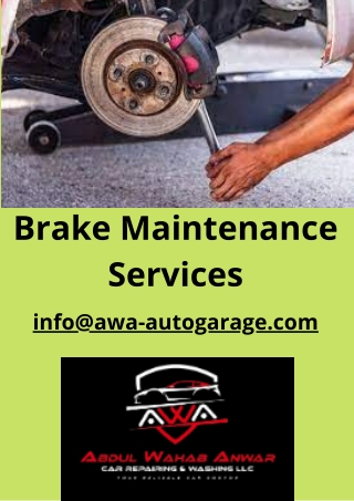 Brake Maintenance Services