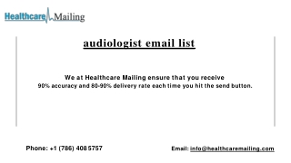 Audiologist Email list. PPT