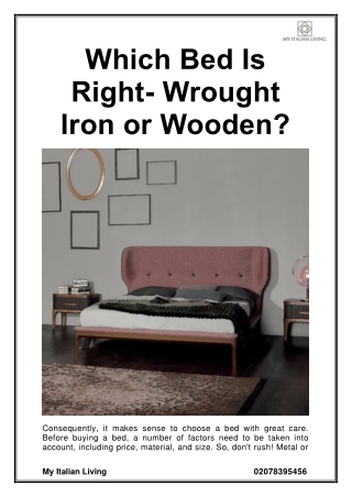 Which Bed Is Right- Wrought Iron or Wooden