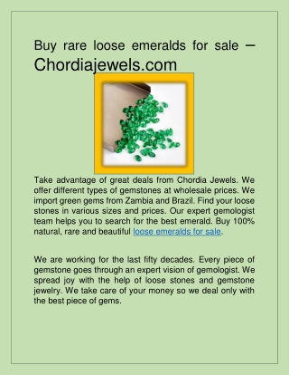 loose emeralds for sale