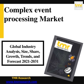 Complex event processing - Likely to increase expansion opportunities in Future