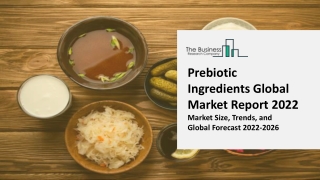 Prebiotic Ingredients Market 2022 Report Highlights, Industry Trends, Overview