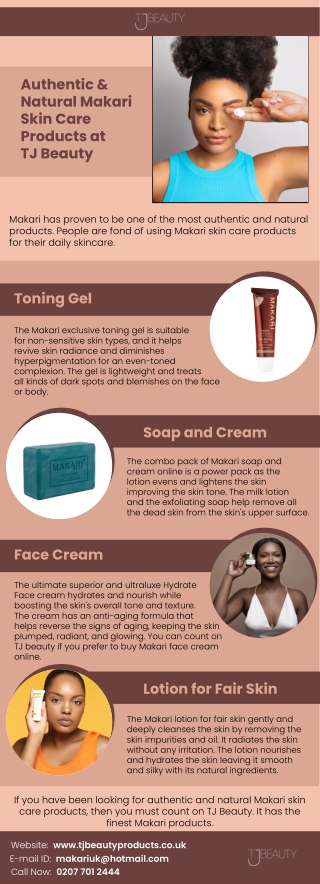 Authentic & Natural Makari Skin Care Products at TJ Beauty