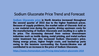 Sodium Gluconate Demand online