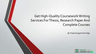 Get High-Quality Coursework Writing Services For Thesis,