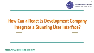 How Can a React Js Development Company Integrate a Stunning User Interface