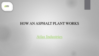 How an asphalt plant works - Batch asphalt plant