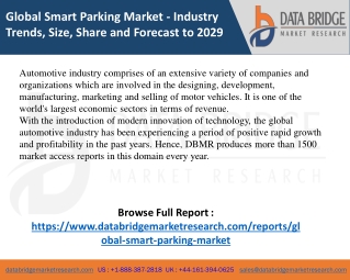 Smart Parking System Market Research | 2022 is Booming Worldwide Business Foreca