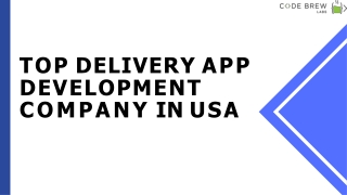Make Delivery App With Code Brew Labs
