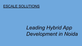 hybrid app development in noida - Escale Solutions
