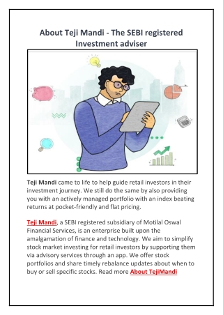 About Teji Mandi - The SEBI registered Investment adviser