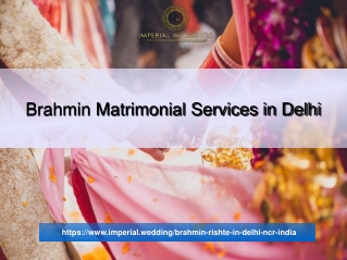 Brahmin Matrimonial Services in Delhi