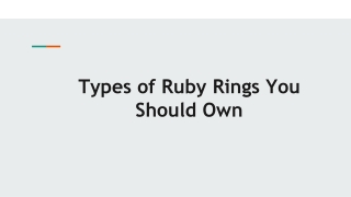 Types of Ruby Rings You Should Own