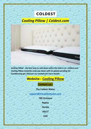 Cooling Pillow Coldest