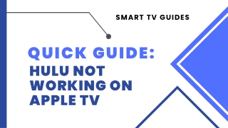 Quick Guide: Hulu Not Working on Apple TV |  1-888-270-6412