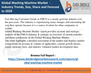 Global Washing Machine Market