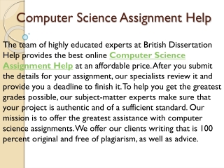 Computer Science Assignment Help