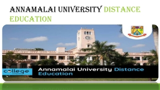 Annamalai University Distance Education