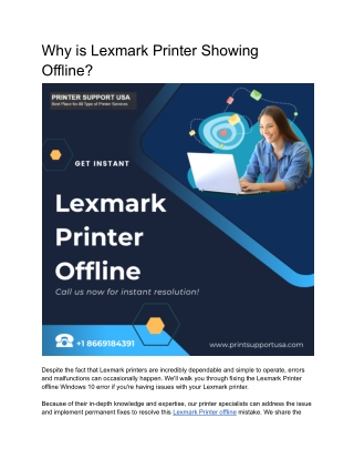 Lexmark Printer Offline