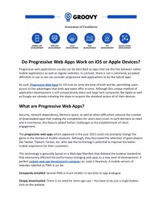Do Progressive Web Apps Work on iOS or Apple Devices (PDF)