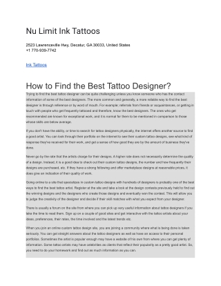 Nu Limit Ink Tattoos