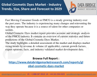 Global Cosmetic Dyes market Size
