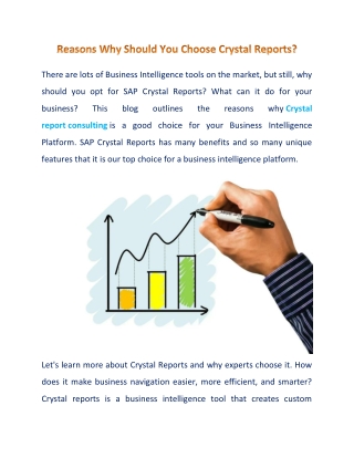 Reasons Why Should You Choose Crystal Reports?