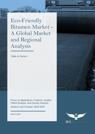 Eco-Friendly Bitumen Market