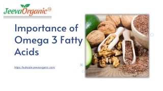 Importance of Omega 3 Fatty Acids