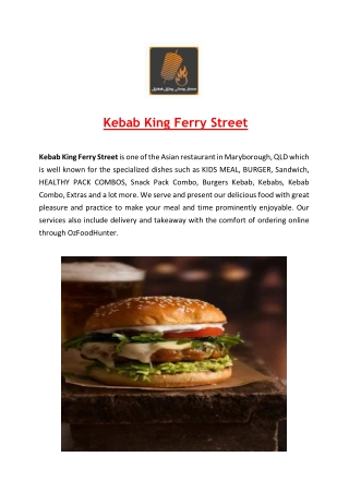 5% off - Kebab King Ferry Street Maryborough Menu, QLD