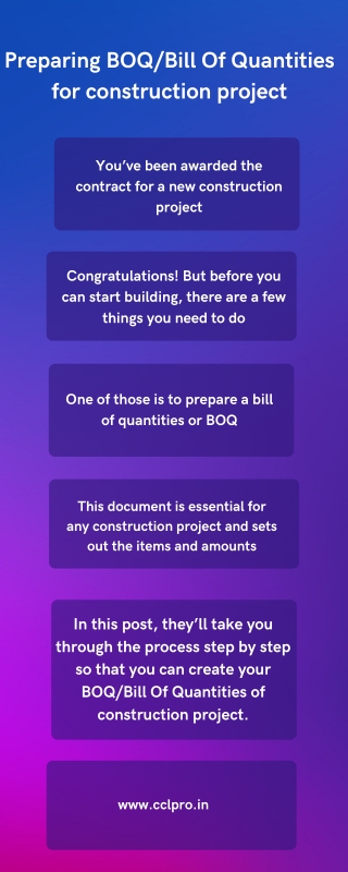 BOQBill Of Quantities for building project Info