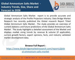 Global Ammonium Salts Market