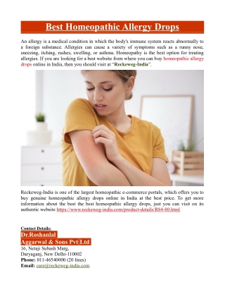 Best Homeopathic Allergy Drops
