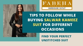 TIPS TO FOLLOW WHILE BUYING SALWAR KAMEEZ SUIT FOR DIFFERENT OCCASIONS