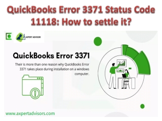 QuickBooks Error 3371 Status Code 11118 How to settle it