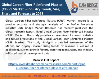 Global Carbon Fiber-Reinforced Plastics (CFRP) Market