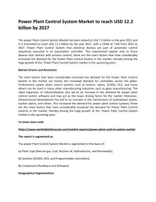 Power Plant Control System Market