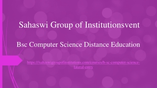 Bsc Computer Science Distance Education
