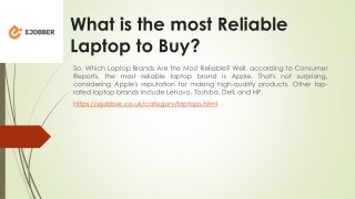 What is the Most Reliable Laptop to Buy?